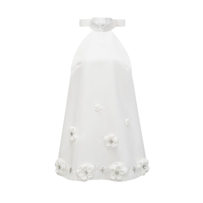 Aubrie faux-flower embellished dress