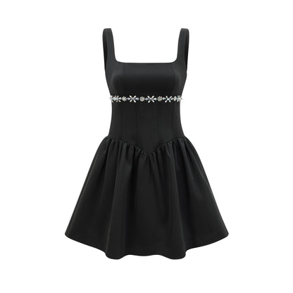 Delia embellished flared dress