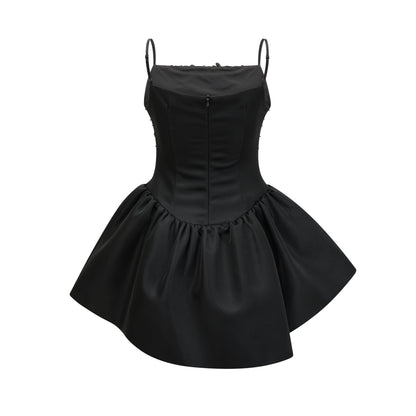 CHARLENE EMBELLISHED ASYMMETRIC DRESS