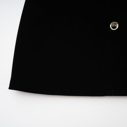 Reeva bow-embellished velvet mini dress