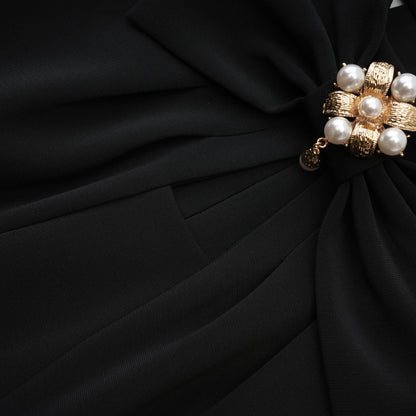Lanetta bow-detail sleeveless mini dress