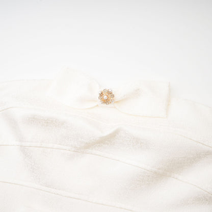 Coquette bow-embellished mini dress