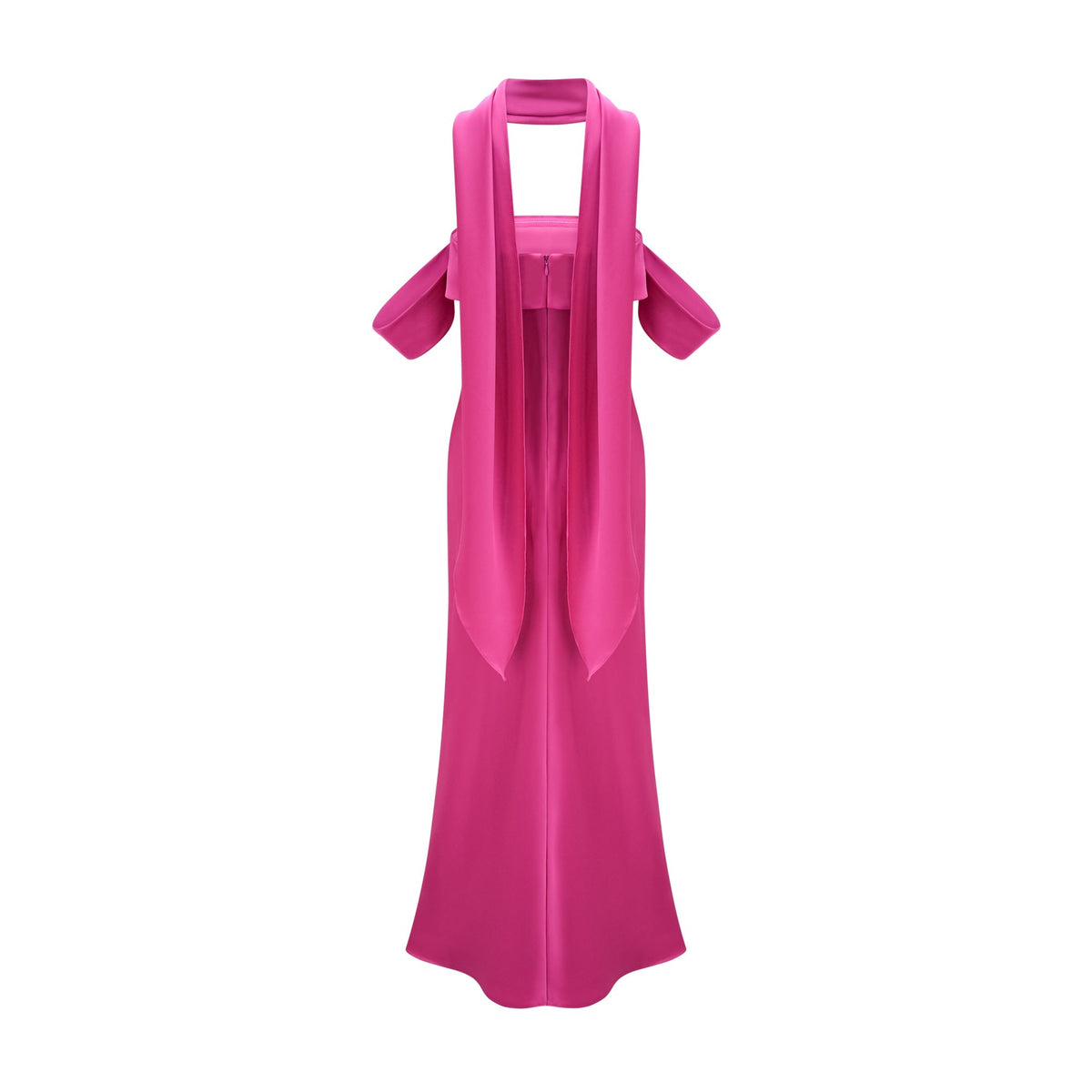 Yasmin off-shoulder satin midi dress