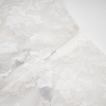 Lanetta guipure lace tulle-skirt dress