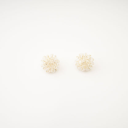 Cora beaded flower stud earrings