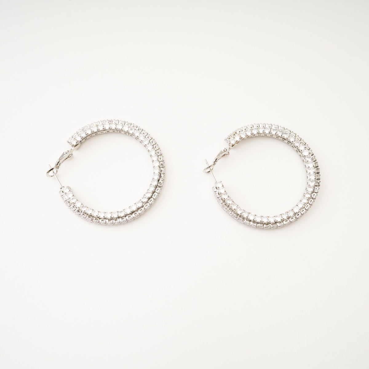 Saira crystal circle earrings