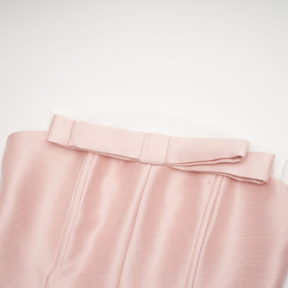 Élodie pink bowknot top & skirt matching set