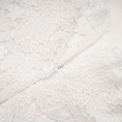 Cyrielle corded lace tiered mini dress