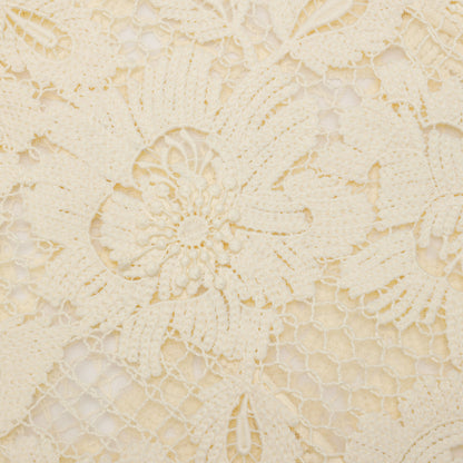 marjorie Yellow Crochet Lace hollow Midi Dress