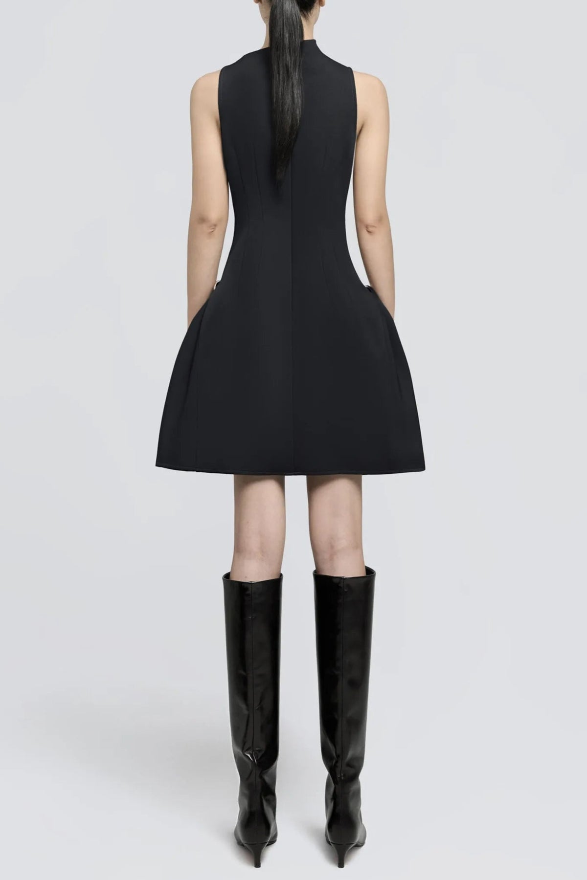 Asymmetrical Flared Mini Dress