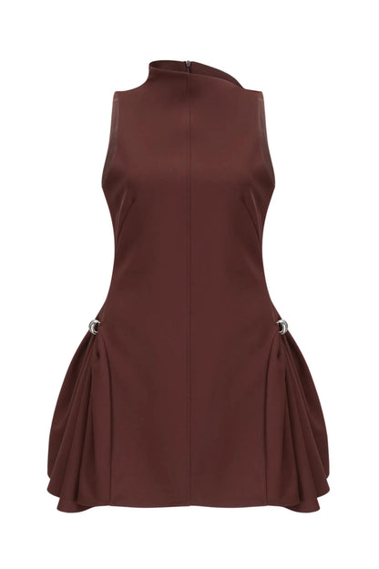 Asymmetrical Flared Mini Dress