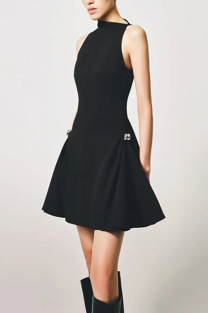 Samantha Asymmetrical Flared Mini Dress
