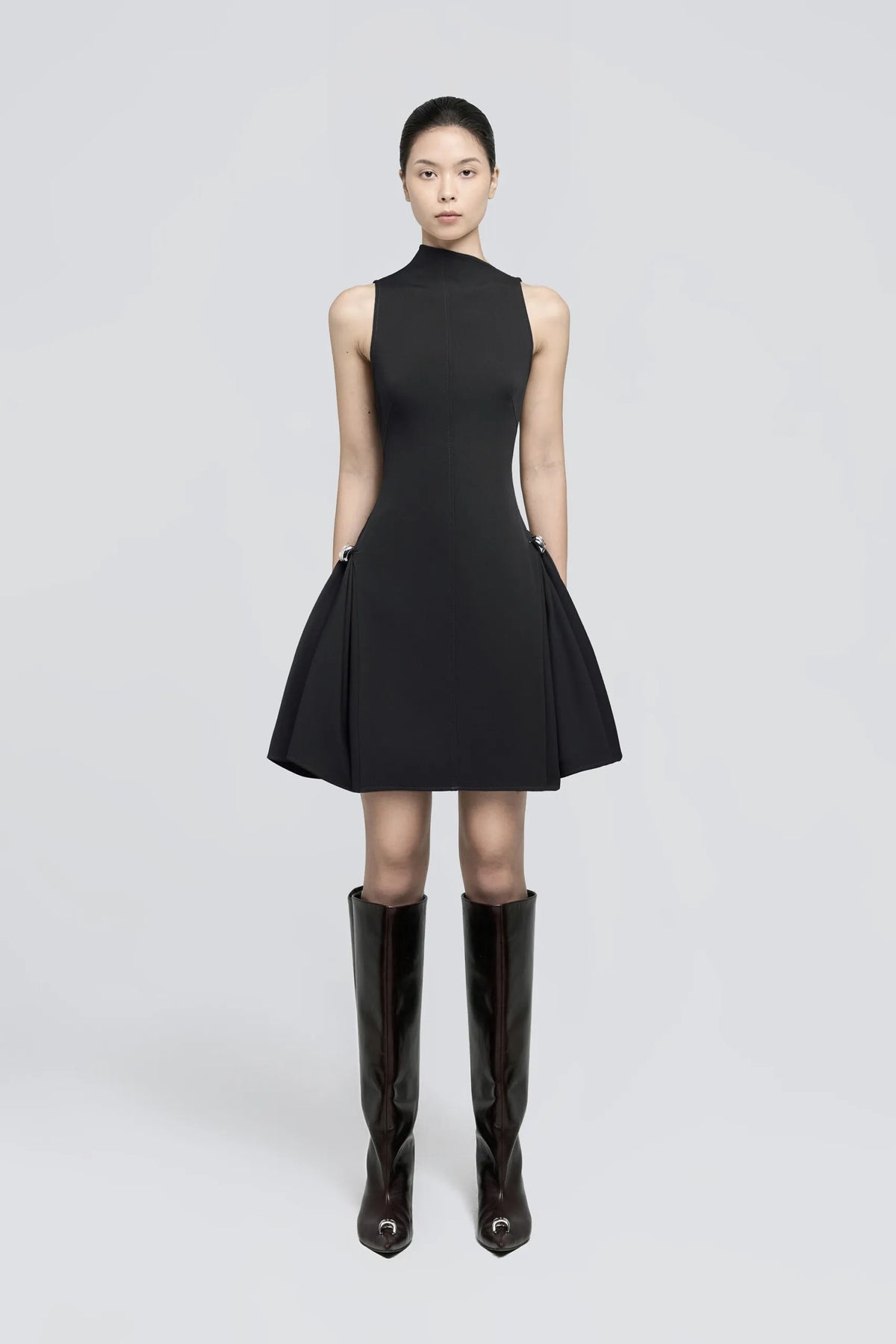 Samantha Asymmetrical Flared Mini Dress