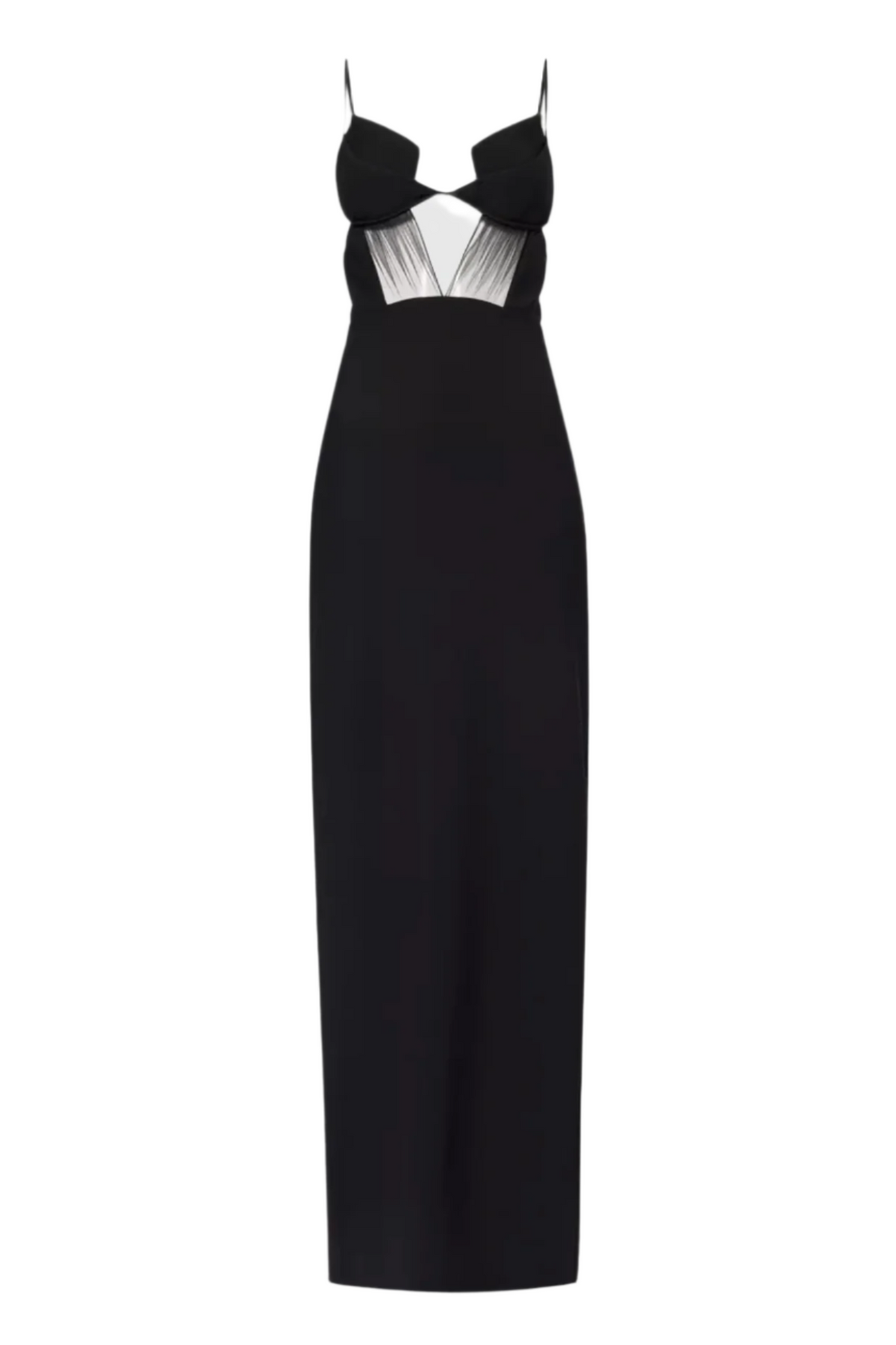 Sathva Cutout Mesh Maxi Bandage Dress