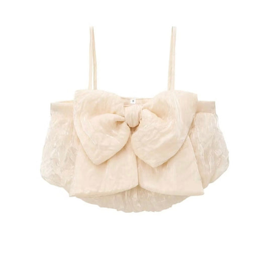 Addison Bownot Top In Ivory
