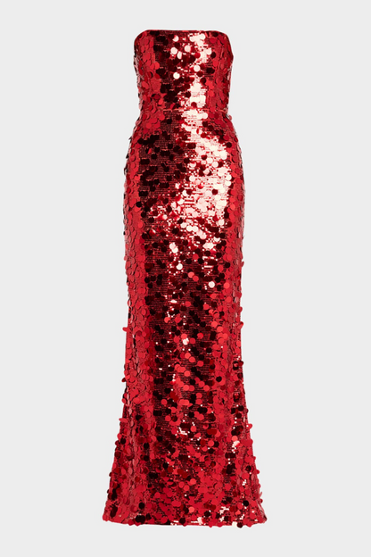 Shiva Strapless Sequin Maxi Dress