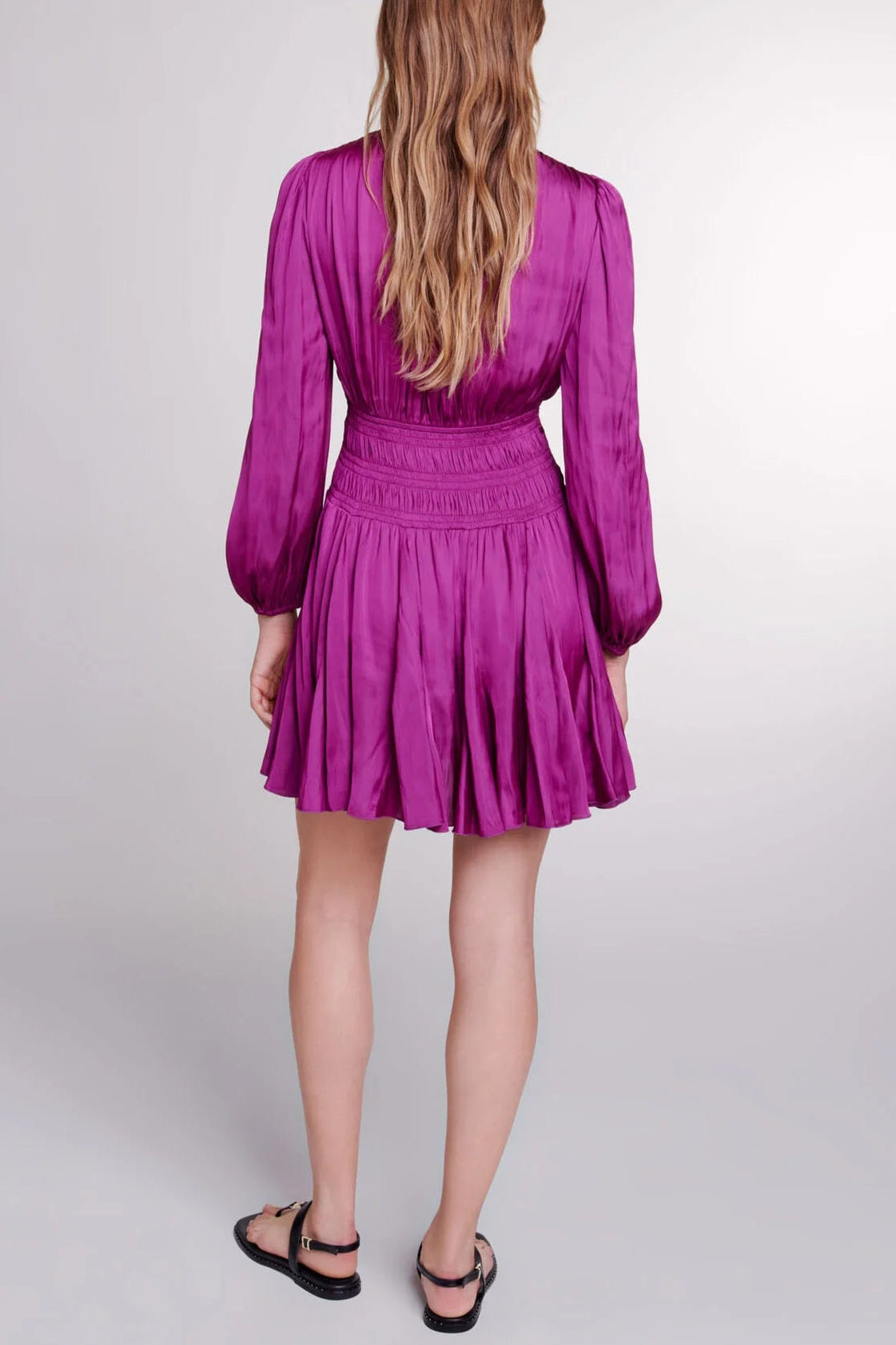 Short satin-look dress