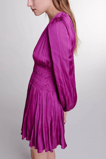 Short satin-look dress
