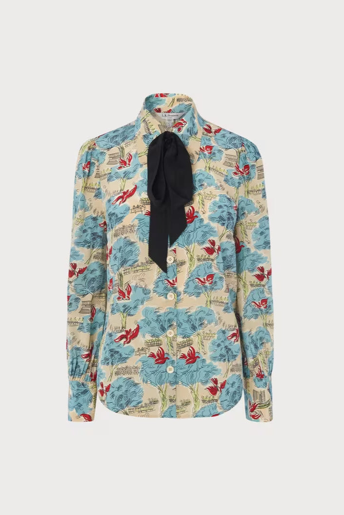 Sonya Tuileries Print Silk Shirt