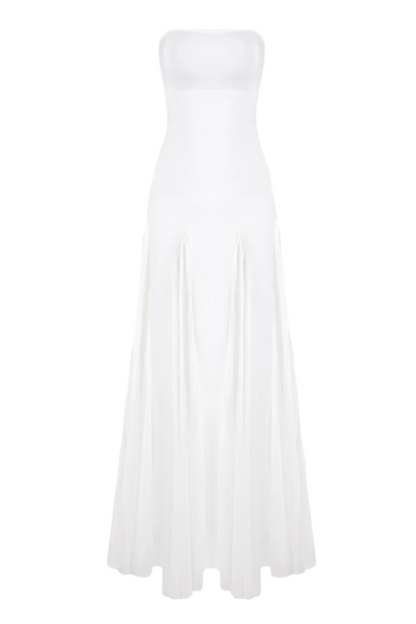 Dimiya Strapless Mesh Maxi Bandage Dress