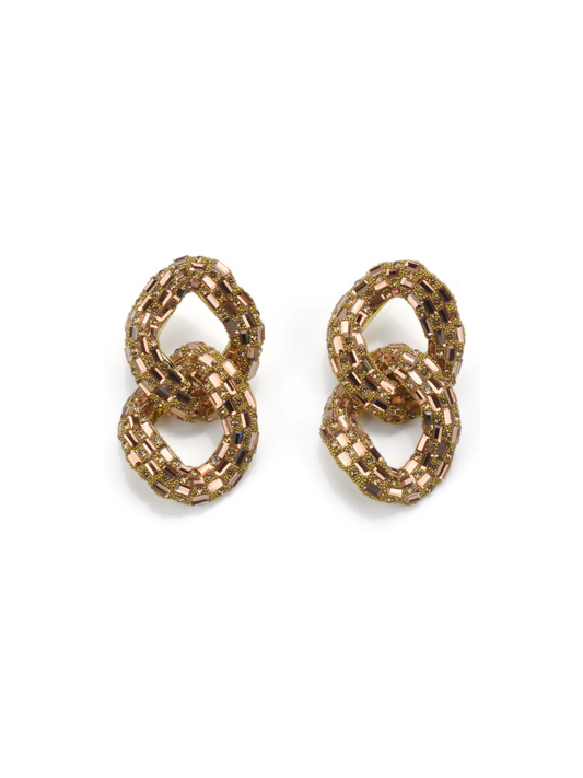 Tyora Circle Crystal Earrings