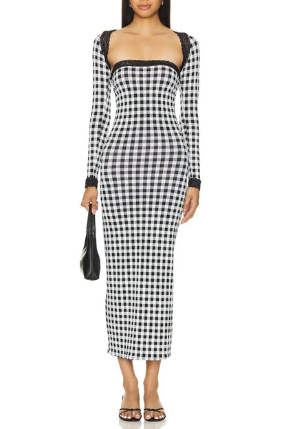 Vanessa Gingham Print Dress Set