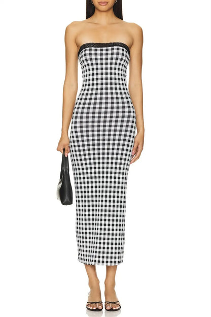 Vanessa Gingham Print Dress Set