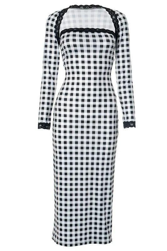 Vanessa Gingham Print Dress Set