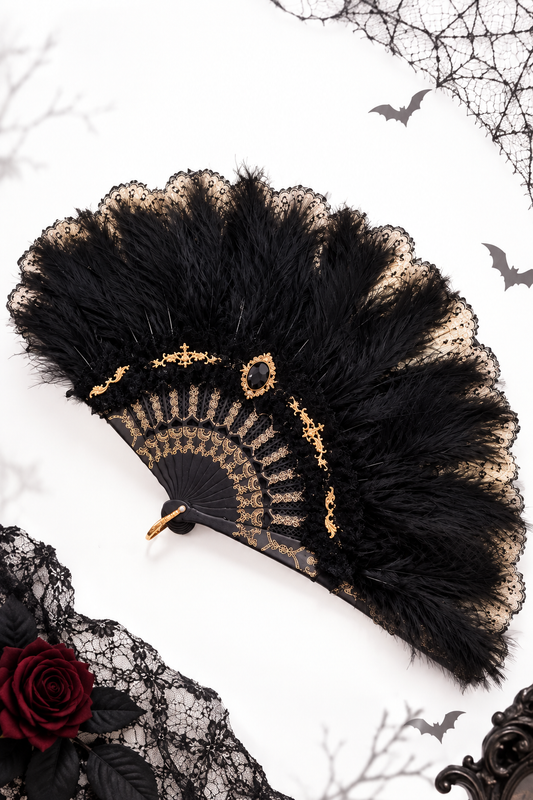 Vintage Baroque Lace Folding Fan