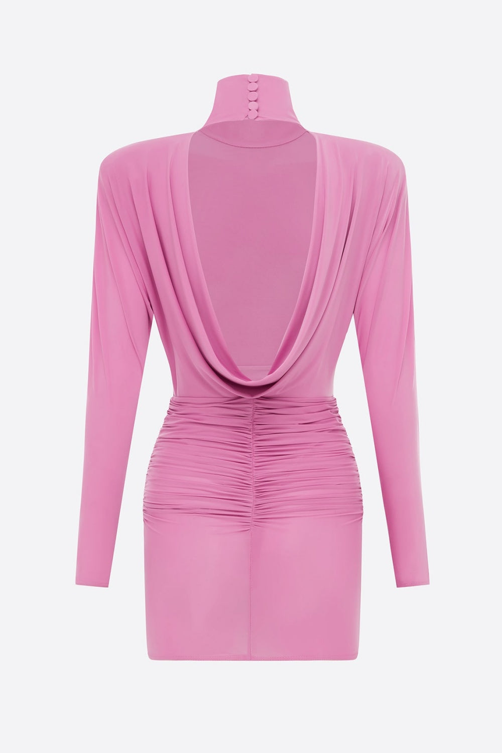 DRAPE BACKLESS MINI DRESS