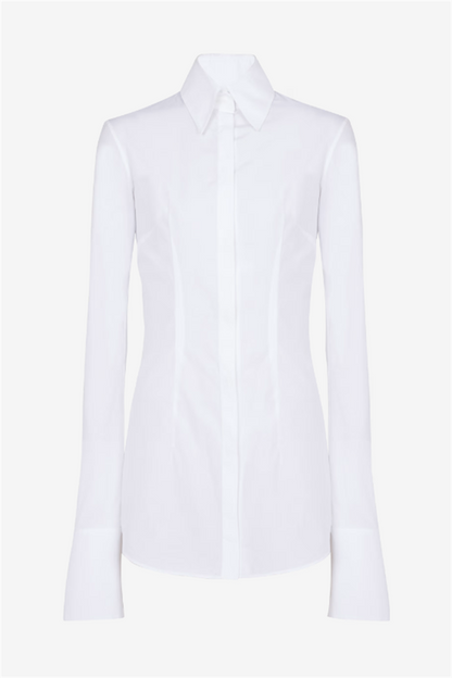 Zahra Gold Buttons Fitted Shirt