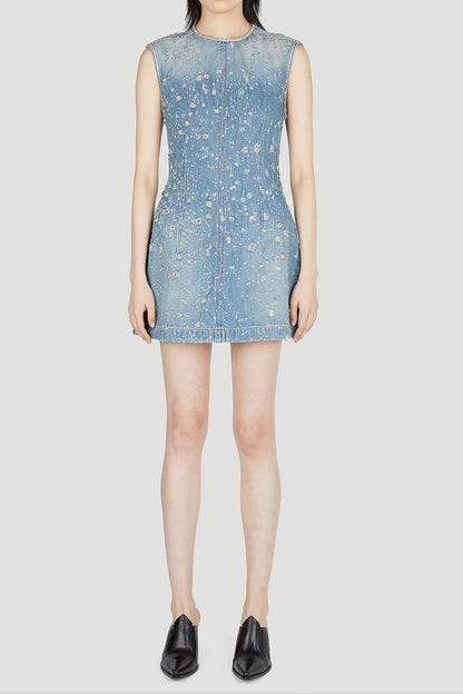 Tunic Mini Dress in Blue