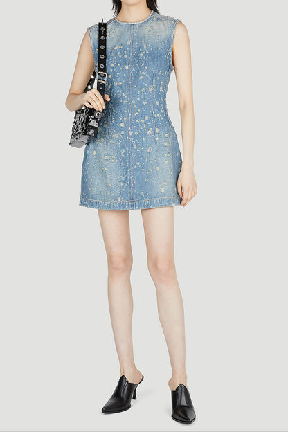 Tunic Mini Dress in Blue