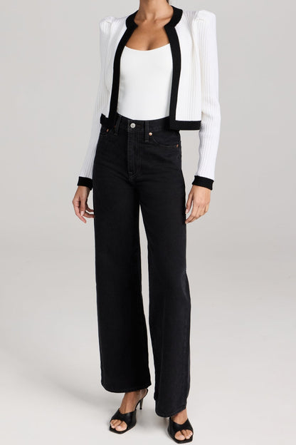 Trina Cable Structured Cropped Cardigan