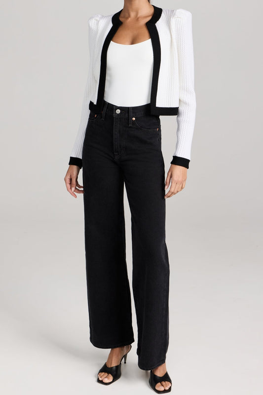 Trina Cable Structured Cropped Cardigan