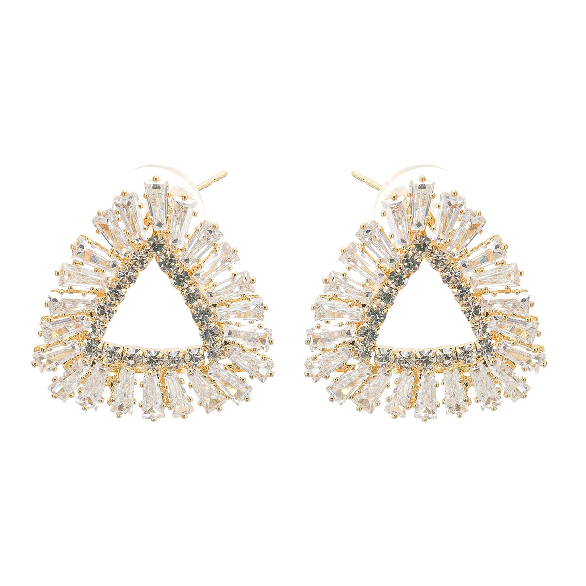 Aurore triangle crystal-embellished earrings