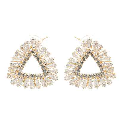 Aurore triangle crystal-embellished earrings