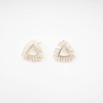 Aurore triangle crystal-embellished earrings