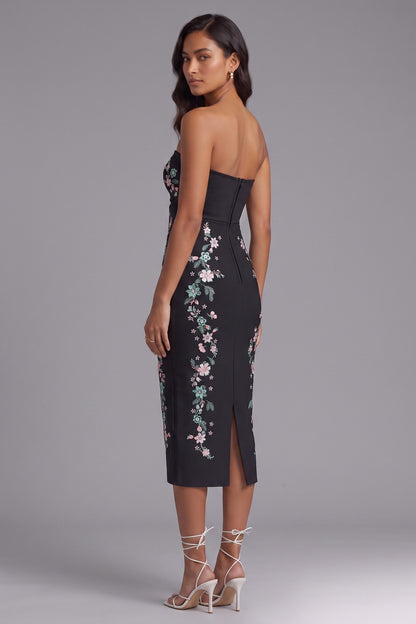 black dense stretch knit bodycon dress black dense stretch knit dress - product view 4