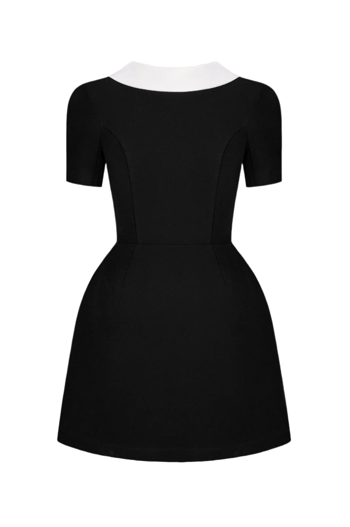 Cowl Neck backless mini Dress in black