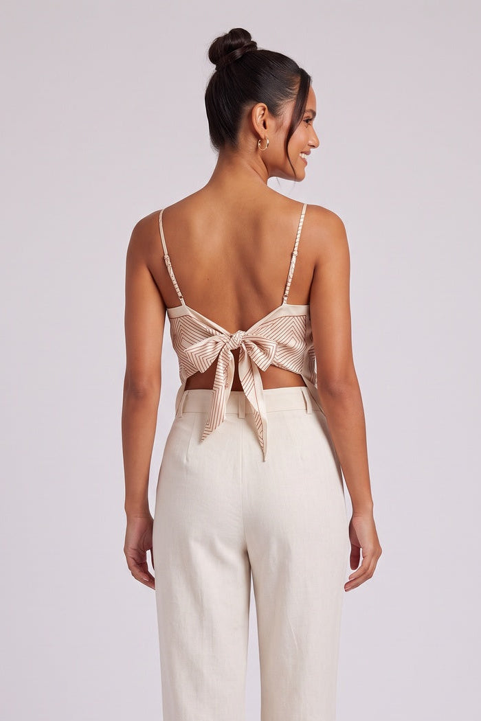 Cream Satin Geometric Handkerchief Camisole Top cream satin camisole top - product view 5