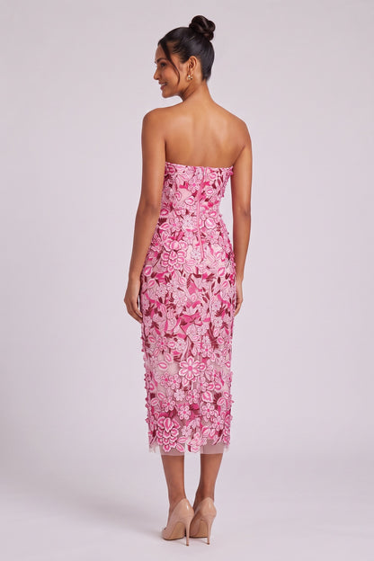 pink mesh sheath dress pink mesh dress - product view 5