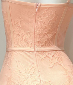 Light Pink Floral Lace Bodycon Dress