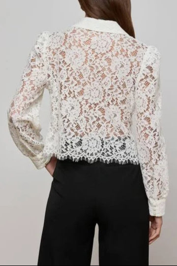 White 'Agence Anita Lace Blouse Top