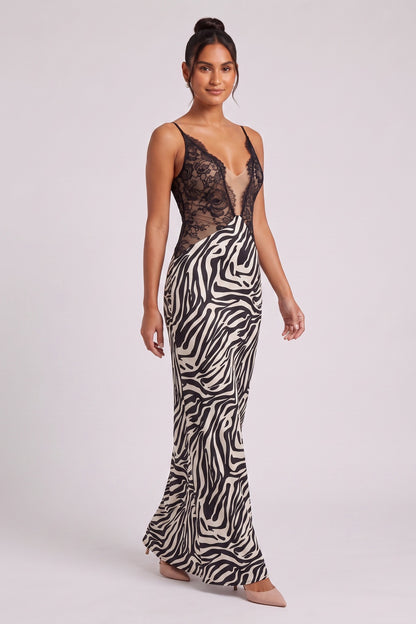 black fluid satin-like woven column maxi dress black, white fluid satin-like woven maxi dress - product view 2