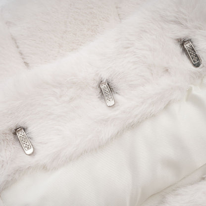 fur jacket & skirt matching set