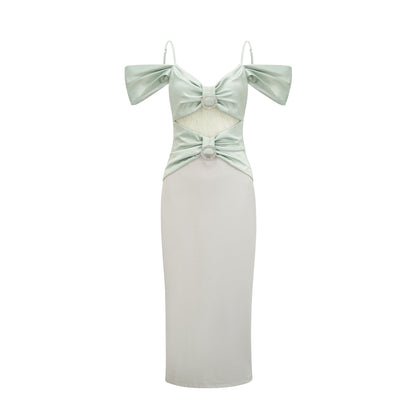 Charline green midi dress