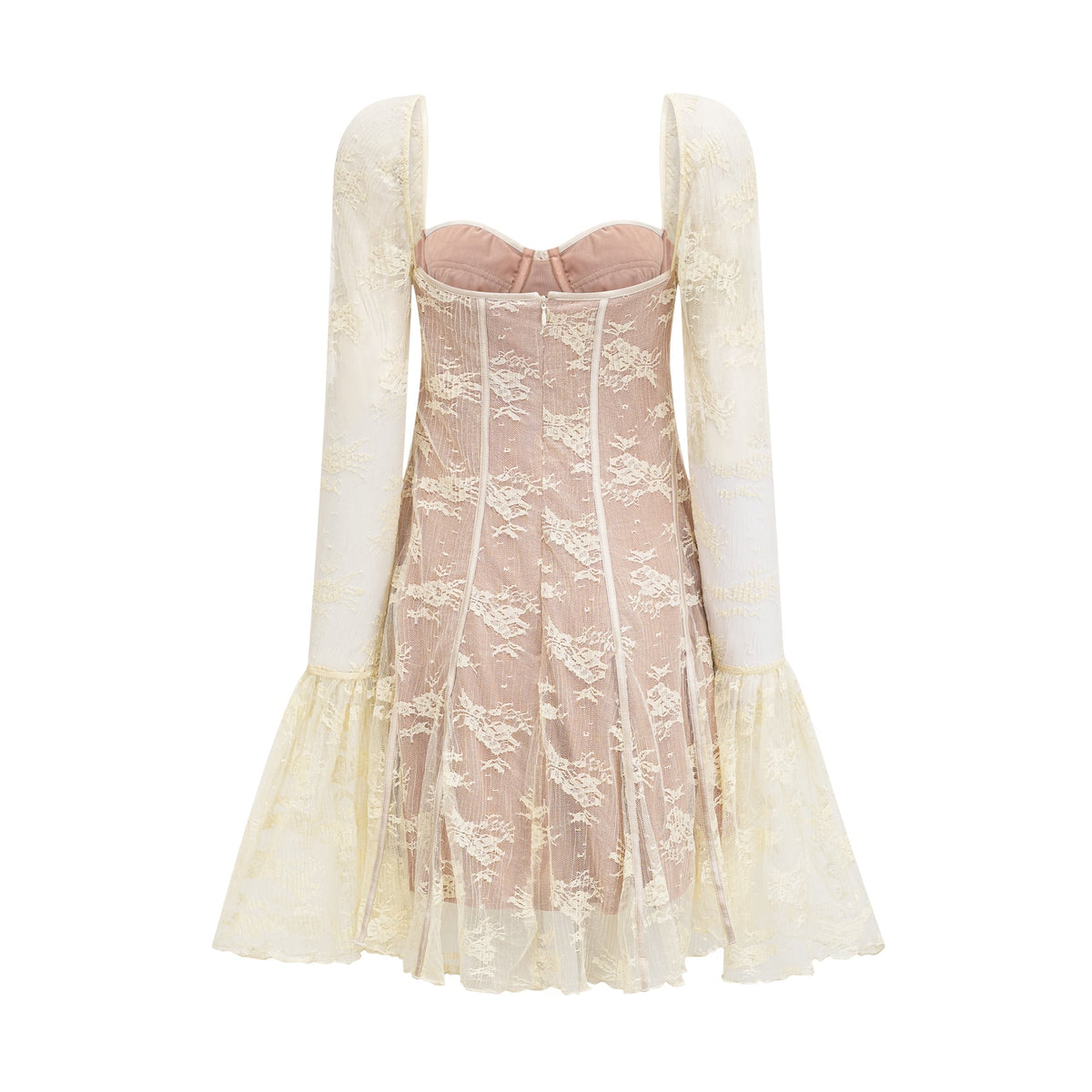 Cyrielle flared-cuff long-sleeved dress