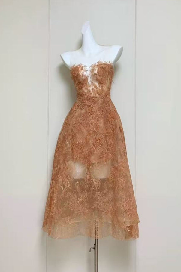 HONEY BEADED LACE DRESS