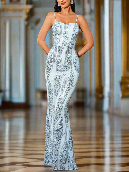 Spaghetti Mermaid Backless Dress